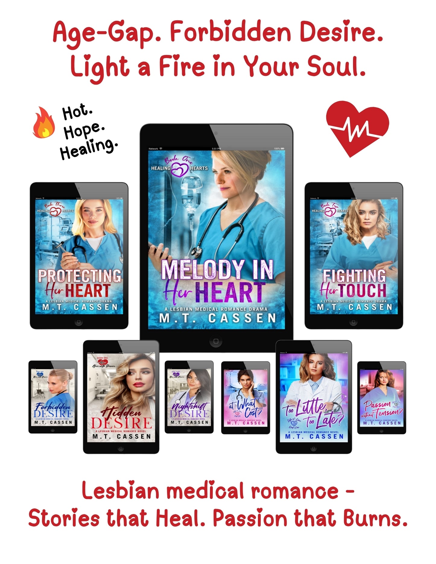 HOT, HOSPITAL ROMANCE: 9 lesbian medical romance stories full of heat, heart, and healing. 🔥
